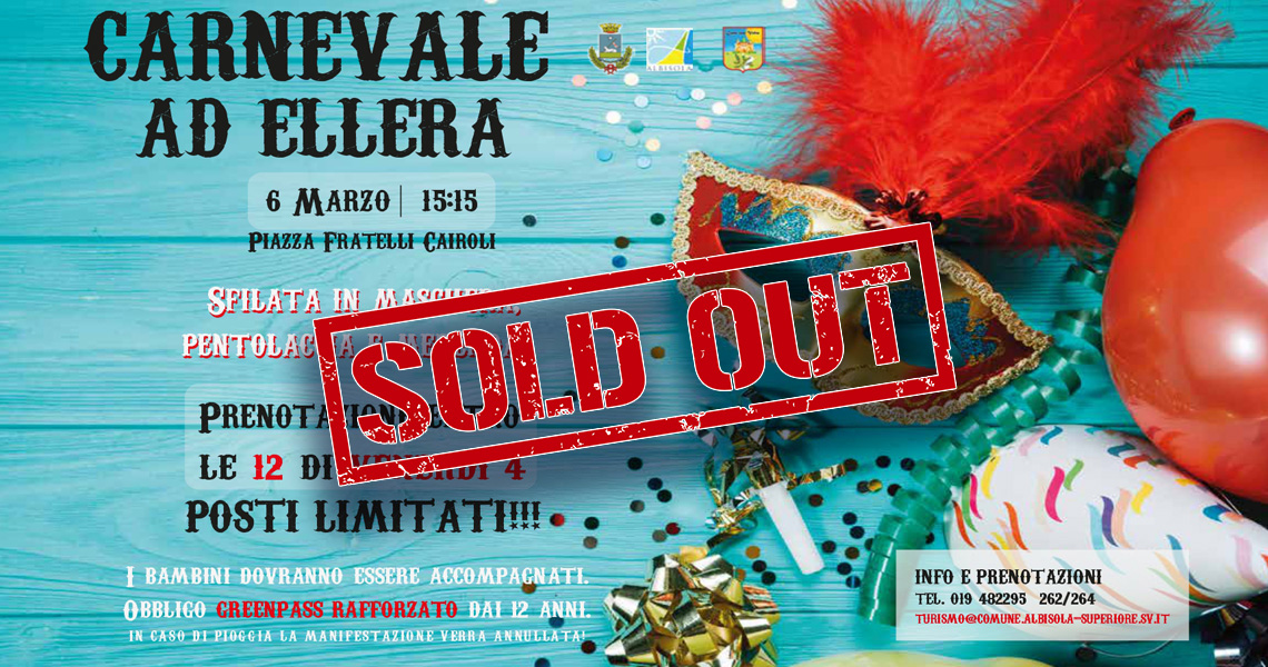 RITORNA IL CARNEVALE AD ELLERA!!!